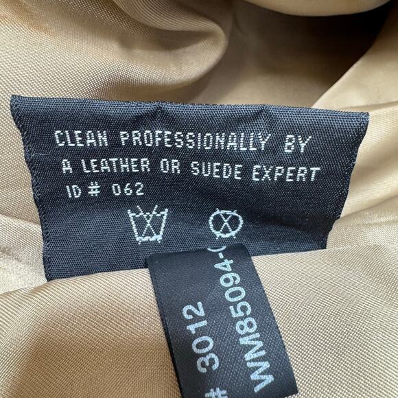 Colebrook Classics Genuine Leather Suede Camel Tan Collared Jacket Size Small - Picture 16 of 16